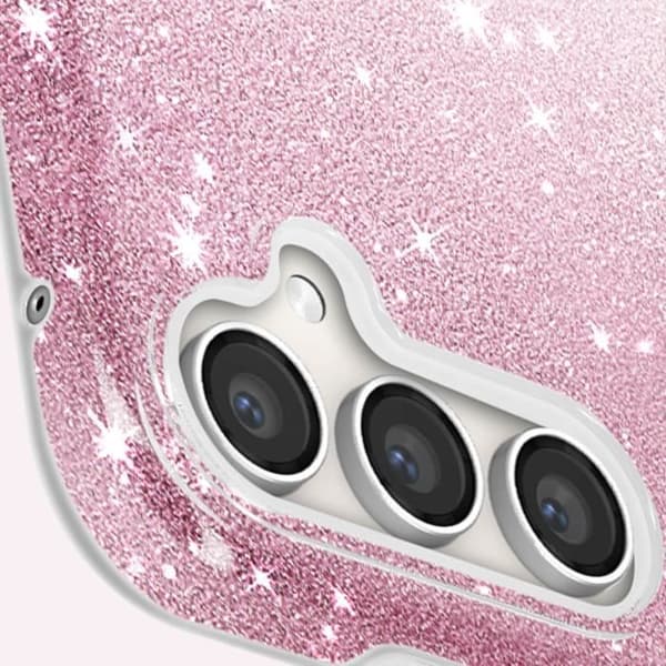 Fodral till Samsung Galaxy S23 FE - AVIZAR - Glitterfodral - Glitter - Halvstyvt - Rosa