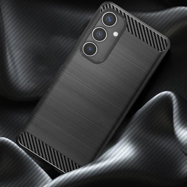 Fodral för Samsung Galaxy A55 Flexible Carbon Effect Svart