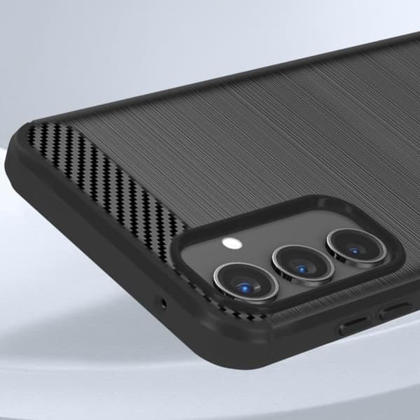 Fodral för Samsung Galaxy A55 Flexible Carbon Effect Svart