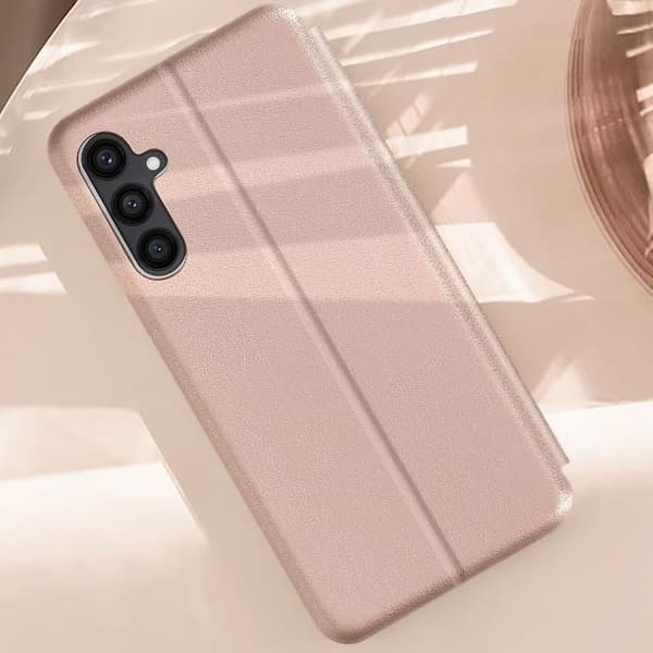Fodral till Samsung Galaxy S23 FE - AVIZAR - Book Elegance Collection - Flik - Korthållare - Rosa