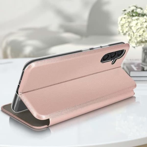 Fodral till Samsung Galaxy S23 FE - AVIZAR - Book Elegance Collection - Flik - Korthållare - Rosa