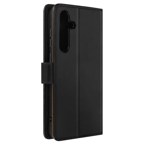 Samsung Galaxy A55 Fodral - AVIZAR - Äkta läder - Korthållare - Svart