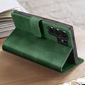 Miniatyrbild 4 av 4: Fodral till Samsung S24 Ultra - AVIZAR - Wallet Flip Video Support - Grön - Syntet - Klaff