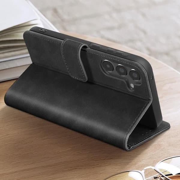 Fodral till Samsung A55 5G - AVIZAR - Wallet Flip Video Support - Svart