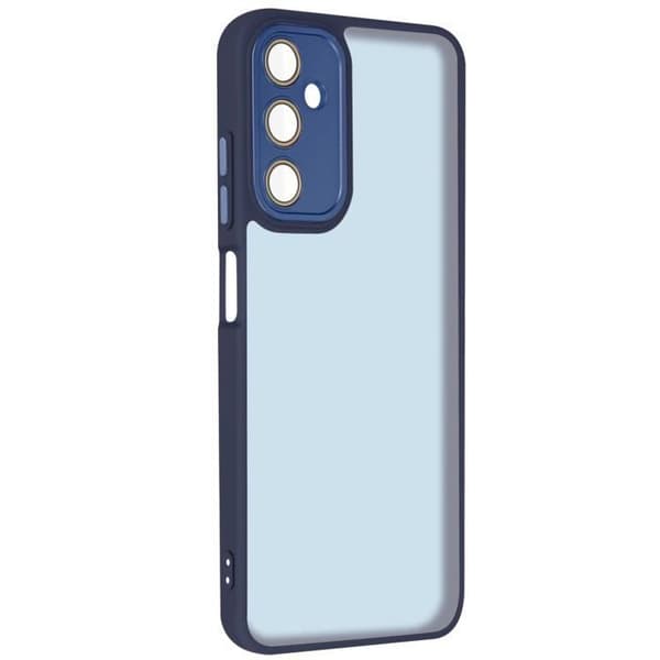 Fodral till Samsung Galaxy A25 5G - AVIZAR - Rökt hård rygg - Skyddat kamerablock - Midnattsblå