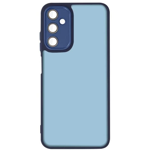 Fodral till Samsung Galaxy A25 5G - AVIZAR - Rökt hård rygg - Skyddat kamerablock - Midnattsblå