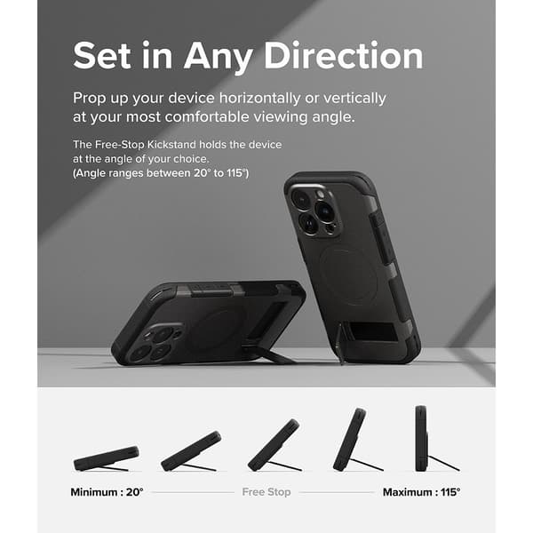 Ringke iPhone 15 Pro Max Kuori Alles MagSafe Gun Metal