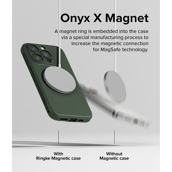 Ringke iPhone 15 Pro Max Kuori Onyx Magnetic Dark Green