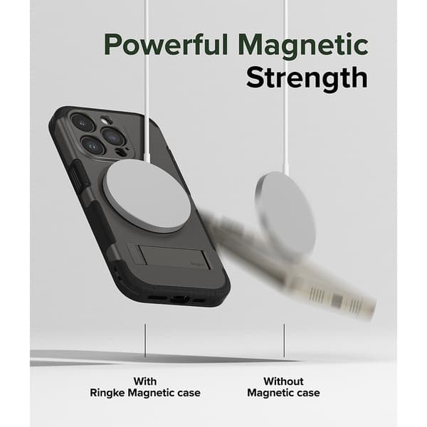 Ringke iPhone 15 Pro Kuori Alles MagSafe Gun Metal