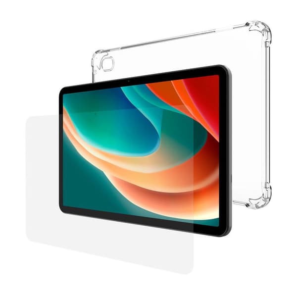 Skyddspaket - SPC - Gravity 4 Plus - Transparent skal - Härdat glas - Förstärkta hörn