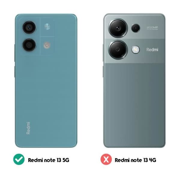 AVIZAR Fodral till Xiaomi Redmi Note 13 5G - Röd - Videostöd för Flip Wallet