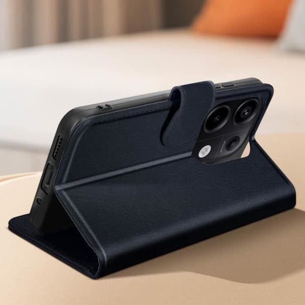 Fodral till Xiaomi Redmi Note 13 Pro 4G - AVIZAR - Support för plånbok och video - Midnight Blue