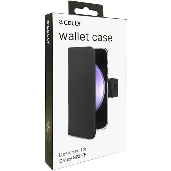 Wally Wallet Case Galaxy S23 FE musta