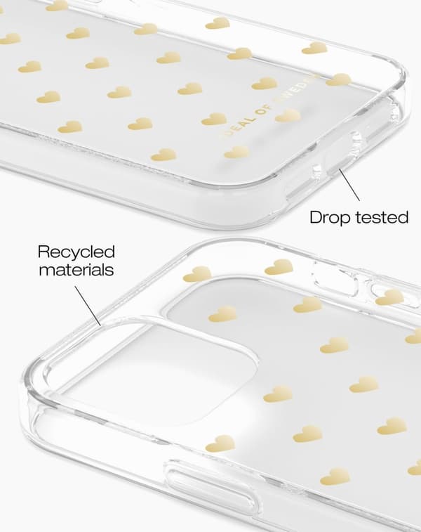Clear Case iPhone 11 / XR Golden Hearts
