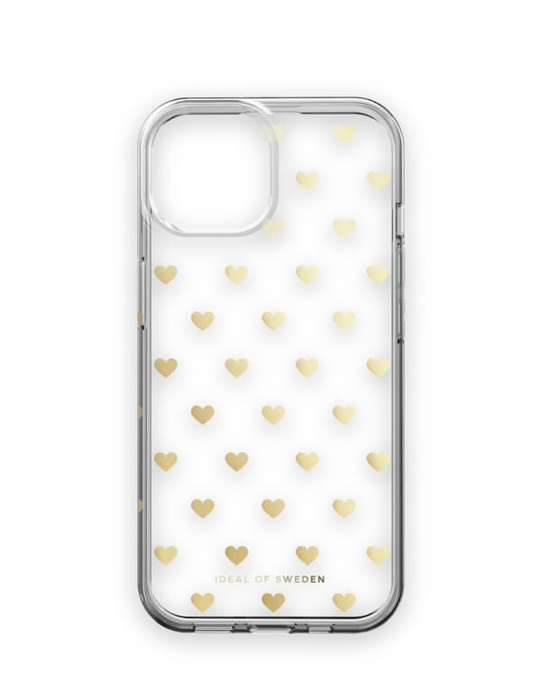 Clear Case iPhone 13 / 14 / 15 / 16e Golden Hearts