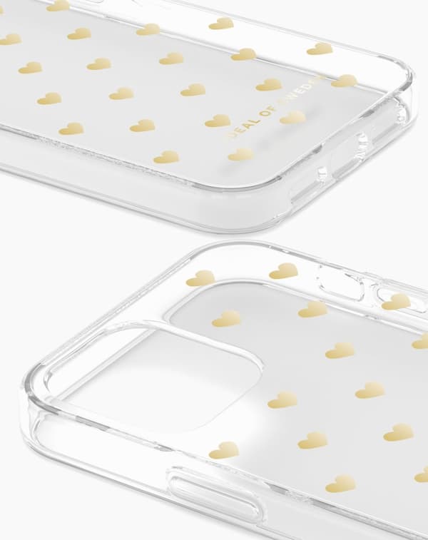 Clear Case iPhone 12 / 12 Pro Golden Hearts