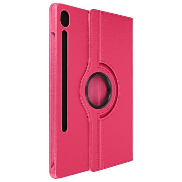 Foliofodral till Samsung Tab S9 FE Roterande stativ Liggande porträtt Fuchsia
