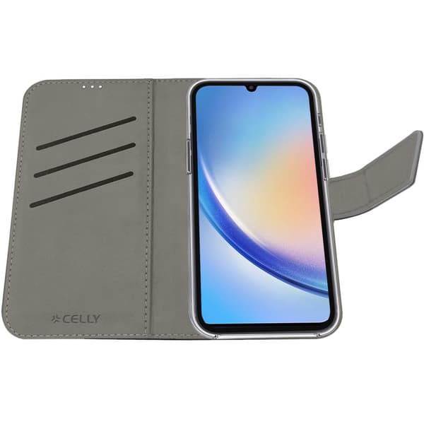 Wally Wallet Case Galaxy A35 5G musta