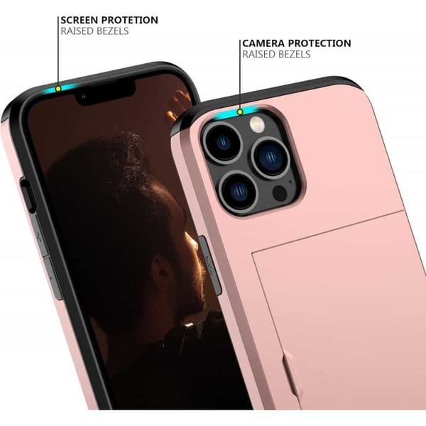 iPhone 13 Pro Max Stødsikkert dækkortrum StreetWise - Rose Gold