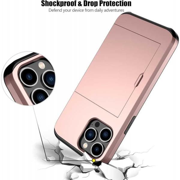 iPhone 13 Pro Max Stødsikkert dækkortrum StreetWise - Rose Gold