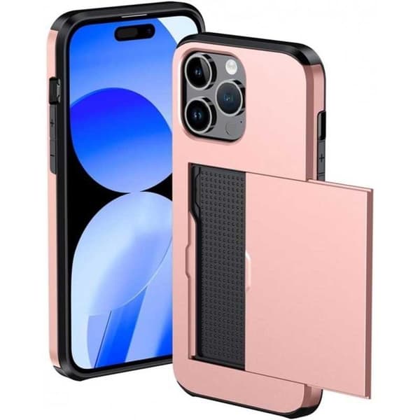 iPhone 15 Pro Stødsikkert dækkortrum StreetWise - Rose Gold