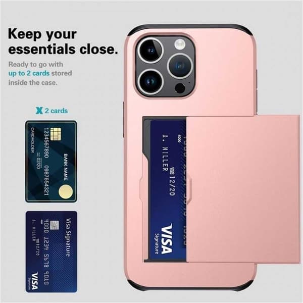 iPhone 15 Pro Stødsikkert dækkortrum StreetWise - Rose Gold