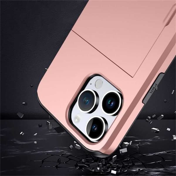 iPhone 15 Pro Stødsikkert dækkortrum StreetWise - Rose Gold