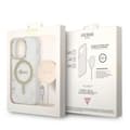 Miniatyrbild 2 av 4: Guess Bundle Pack MagSafe IML Marble - Set fodral för iPhone 14 Pro Max + MagSafe laddare (Vit/Guld) - 3666339103217