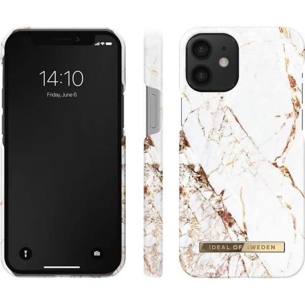 Coque - IDEAL OF SWEDEN - iPhone 12 Mini - Carrara Gold - Flerfärgad - Mjuk
