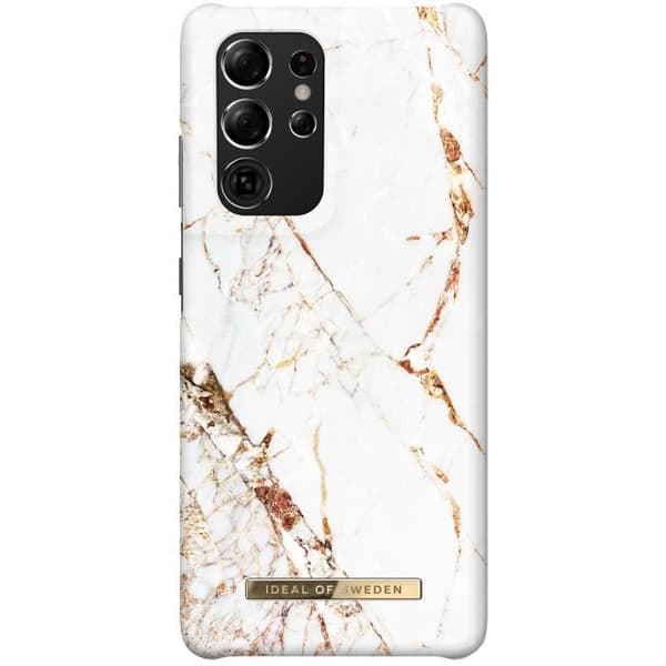 iDeal of Sweden Modefodral till Samsung Galaxy S21 Ultra - Carrara Gold Flerfärgad, Vit