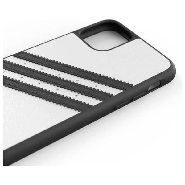adidas Originals Protective Molded TPU-fodral för iPhone 11 Pro Max, Drop Resistant Cover, Upphöjda kanter, Vit-Svart