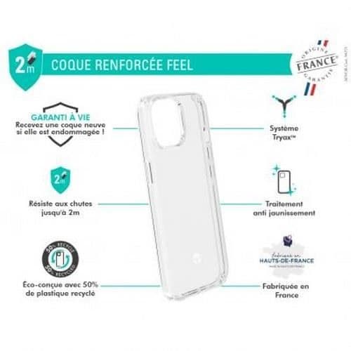 FORCE CASE Förstärkt fodral till iPhone 15 - Halvstyvt - Blank - Transparent