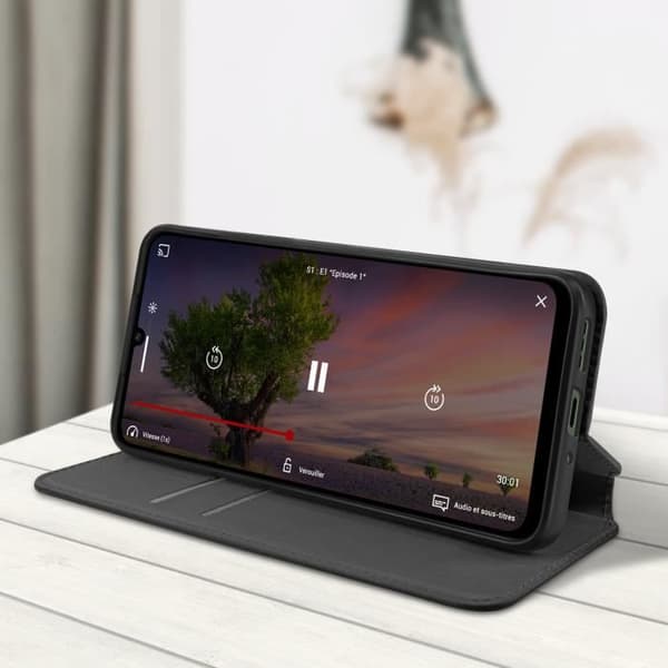 Fodral till Xiaomi Redmi 13C - AVIZAR - Magnetisk flipkorthållare Svart - Halvstyv - Syntet - Blandat