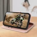 Miniatyrbild 4 av 4: Fodral till Apple iPhone 12 - AVIZAR - Wallet Flip - Rosa - Syntet - Video Support Funktion