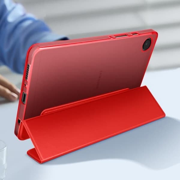 Fodral till Samsung Tab A9 - AVIZAR - Röd - Tri-fold support - Standby