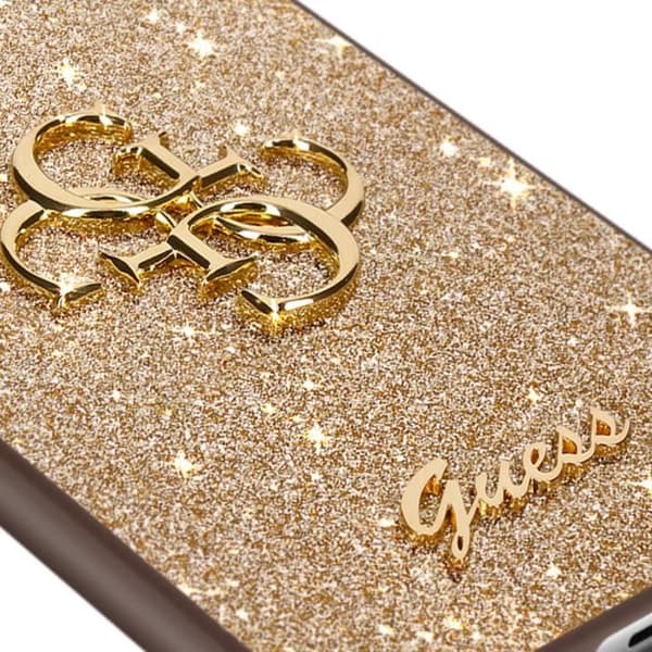 Fodral till Samsung Galaxy S23 FE Glitter Silicone Rigid Guess Gold