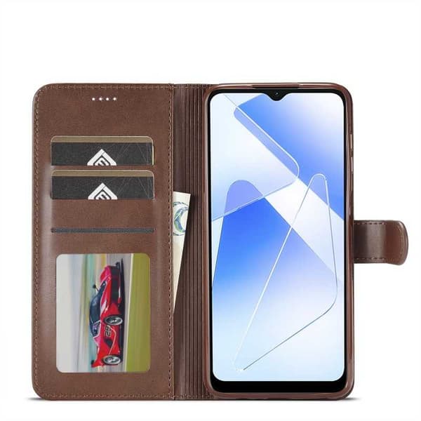 LC.IMEEKE Plånboksfodral Samsung A15 5G - Mörkbrun