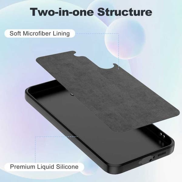 Samsung A35 5G gummibelagt mat sort silikonecover