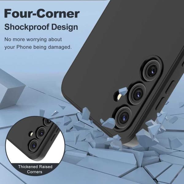 Samsung A35 5G gummibelagt mat sort silikonecover