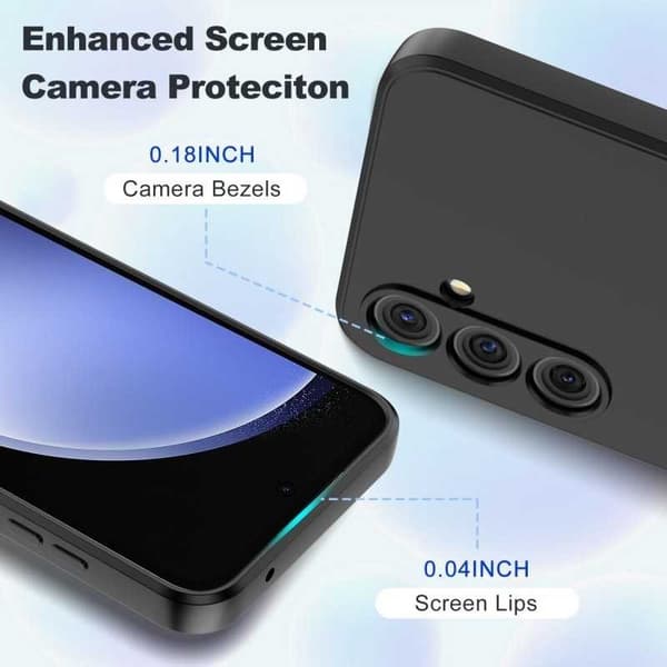 Samsung A35 5G gummibelagt mat sort silikonecover