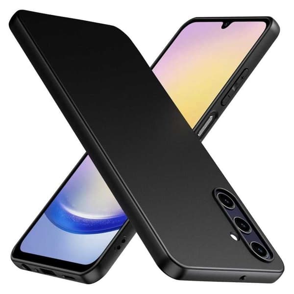 Samsung A35 5G gummibelagt mat sort silikonecover