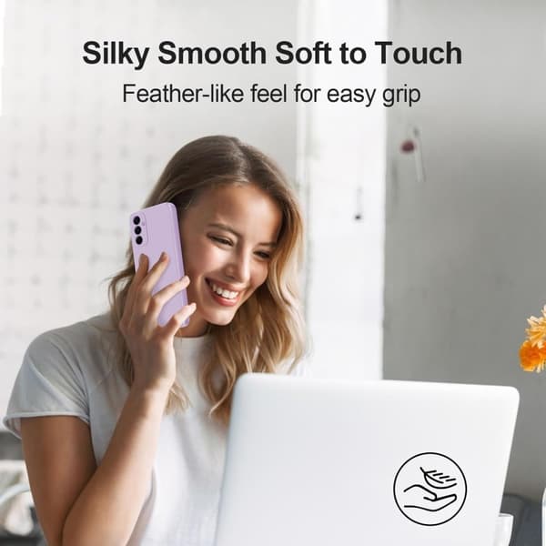 Samsung A55 5G Gummibelagd Matt Skal Kameraskydd Liquid - Lila