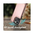 Miniatyrbillede 6 af 6: iPhone 14 / 13 Shockproof Cover Kortholder 3-SLOT Flippr - Rosenguld