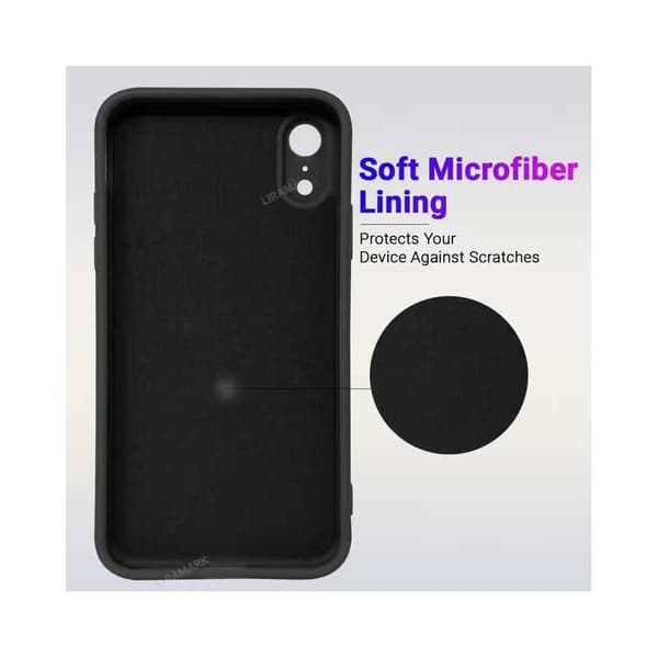 iPhone XR Gummieret skalvæske - Sort