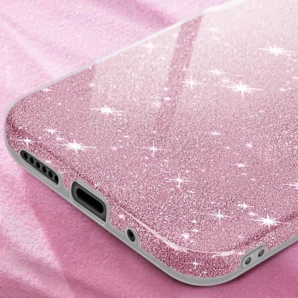Fodral till Xiaomi Redmi 12 - AVIZAR - Halvstyvt silikonglitter - Rosa