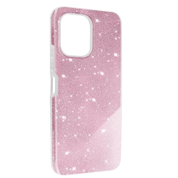 Fodral till Xiaomi Redmi 12 - AVIZAR - Halvstyvt silikonglitter - Rosa