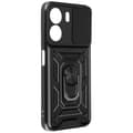 Miniatyrbild 2 av 4: Fodral för Xiaomi Redmi 13C Ring Support Sliding Camera Cover Black