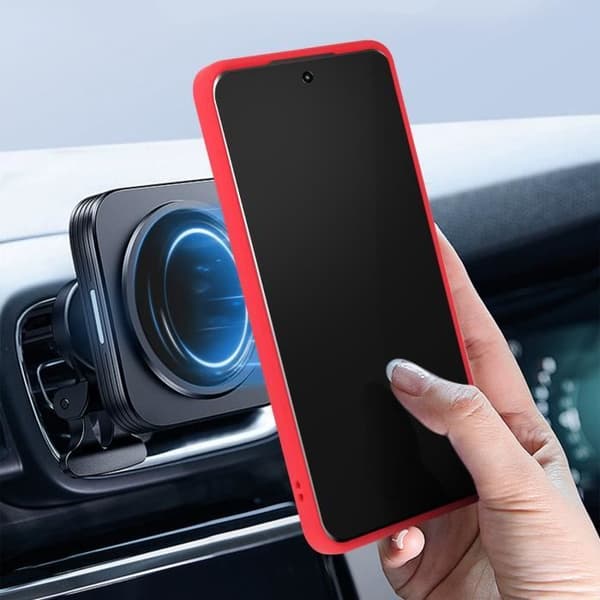 Fodral till Honor Magic 6 Lite 5G - AVIZAR - Metallringstödfunktion - Röd