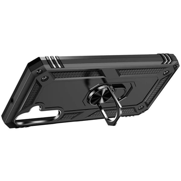 Fodral för Samsung A25 5G Hybrid Ring Magnetic Support Svart - AVIZAR - Stel - Syntet - Blandat