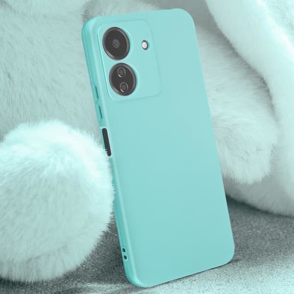 Fodral till Xiaomi Redmi 13C - AVIZAR - Halvstyv Soft-touch matt turkos - Blå - Syntet - Blandat